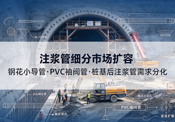 汉阳注浆管细分市场扩容，隧道钢花小导管、PVC 袖阀管、桩基后注浆管需求分化